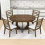 Ensemble de salle à manger extensible 5 pièces avec table et 4 chaises rembourrées Halie-215061101-215061100