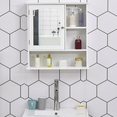 Granier 60mm W 63mm H Surface Framed Medicine Cabinet Mirror 2 Adjustable