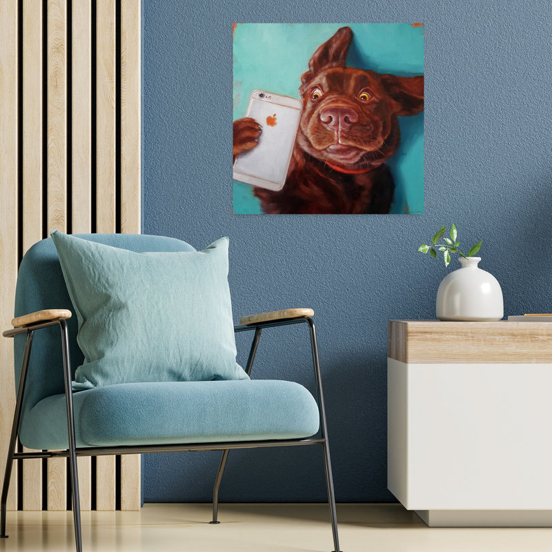Art contemporain pour chien, H 18 po x l 18 po