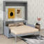 Lit escamotable double mural avec coussin moelleux