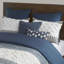 Housse de couette 3 pièces pour grand lit, coton avec chenille, imprimé mis à jour, revers uni, attaches de coin pour housse pour grand lit, capitonnage en chenille, blanc, literie, fermeture à boutons-121305594-121305593