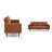 Heros 84.3" W Linen Blend Square Arm 3-Seater Sofa -531502349