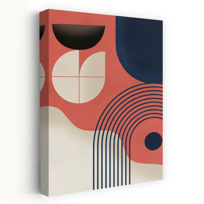 Modern Geometric Curves Abstract Contemporary Geometric Wall Art Print
