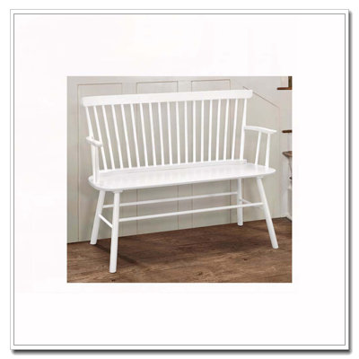 Banc à dossier en bois