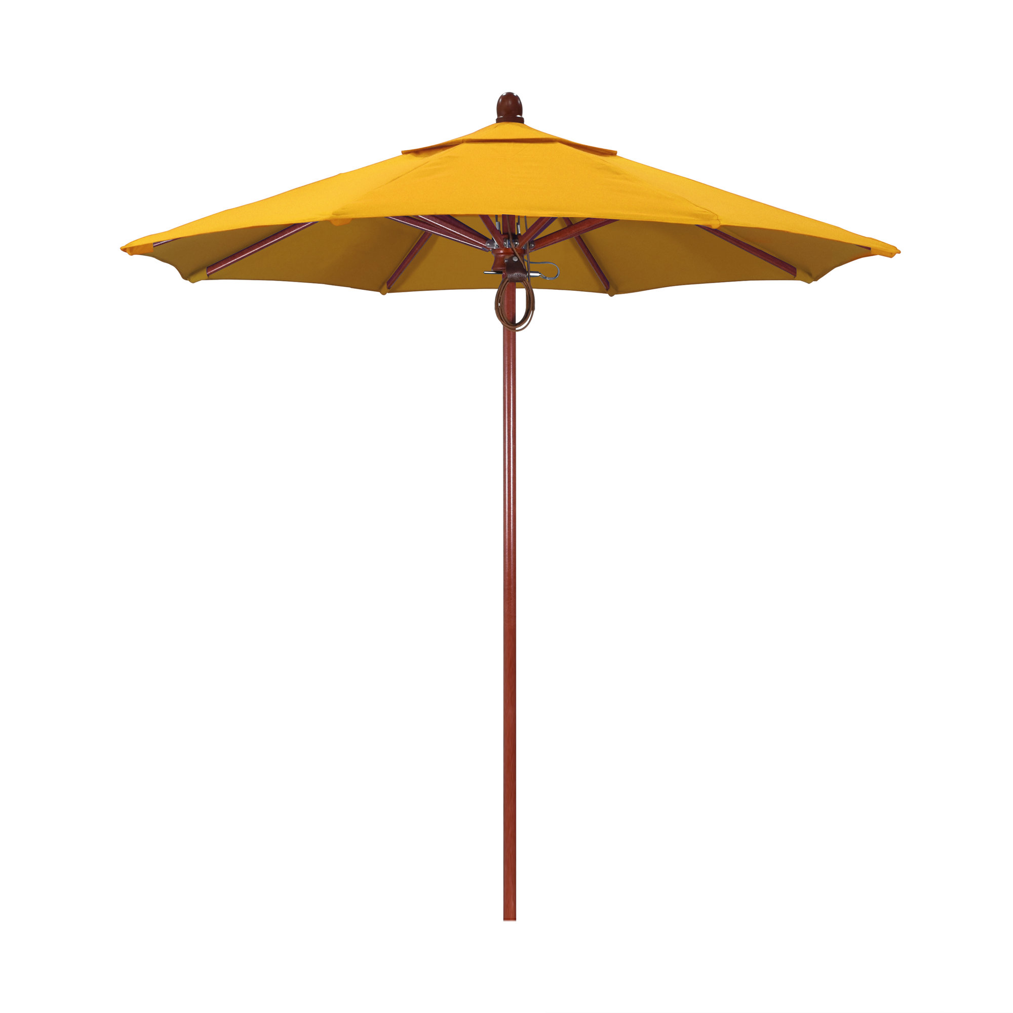 Meridien 89'' Sunbrella® Outdoor Umbrella, Canvas Sunflower Yellow Sunbrella® Canvas, Red