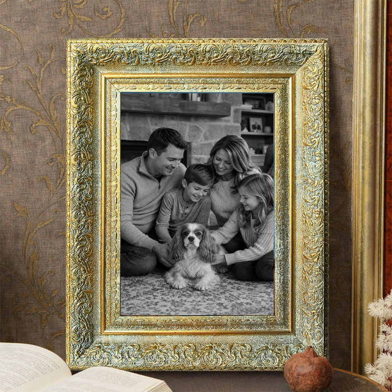 Cadre 3 pièces chaud antique doré pour photos et tablettes de bureau 8 po x 10 po, 3, Or antique, L 8 po x H 10 po