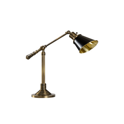 Counterweight 19" Antique Patina Desk Lamp