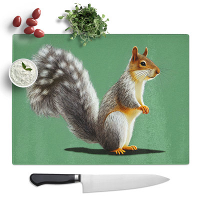 Beauteous Squirrel  Glass Chopping Board