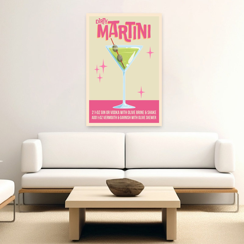 Classic Dirty Martini Classic Contemporary Wall Art Print by WallChart Art Studio - Print, 152.4cm H x 101.6cm W