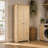Solid Pine Pantry Cabinet, Unfinished Kitchen Storage Cabinet with Adjustable Shelves, Tall Free-Standing Organizer for Pantry, Laundry Room or Garage-1164524376