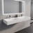 54'' Rectangular Double Solid Surface Bathroom Sink