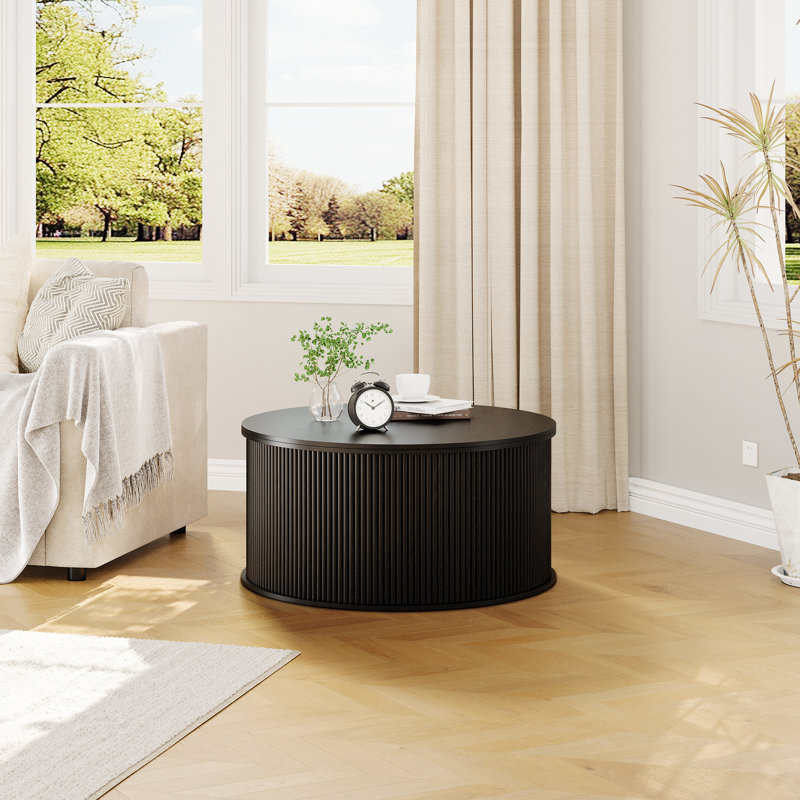 Lift Top Coffee Table With Storage, Black