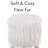 BirdRock Home 12.5" Round Faux Fur Foot Stool Ottoman, White-1791931389