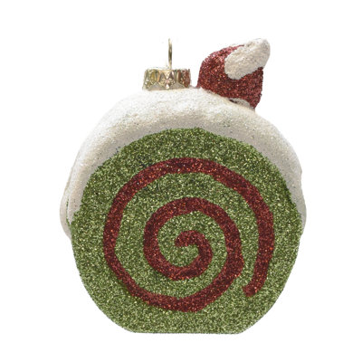 Ornement de Noël en forme de tranche de gâteau incassable vert 3,25 "