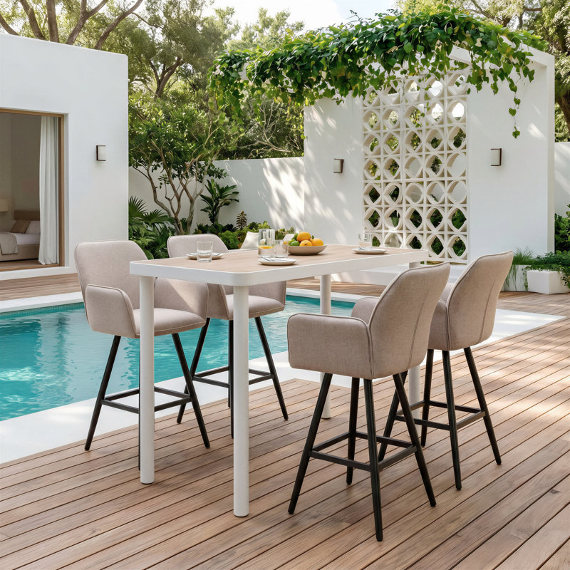 Tabouret de bar pivotant Sieve beige