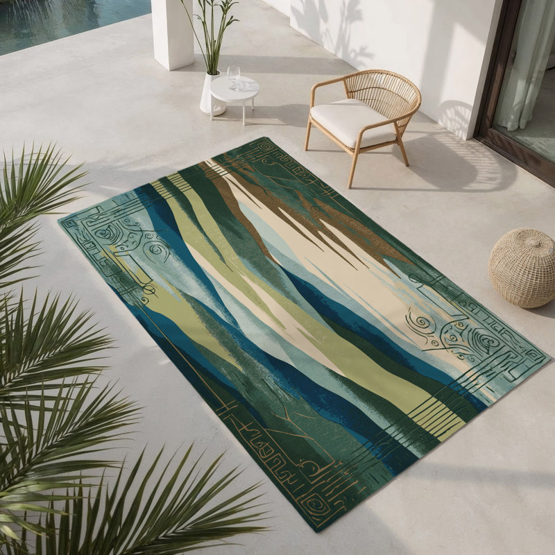Tapis intérieur et extérieur Starlit Arches, Rectangle 1'6" x 2'6"