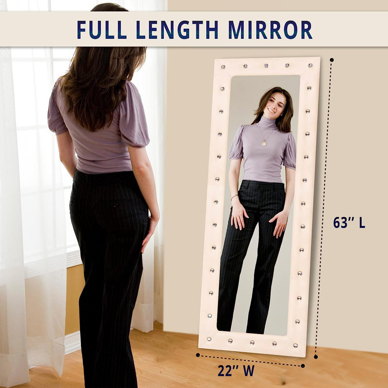 Miroirs pleine grandeur touffetés en cristal Keyly