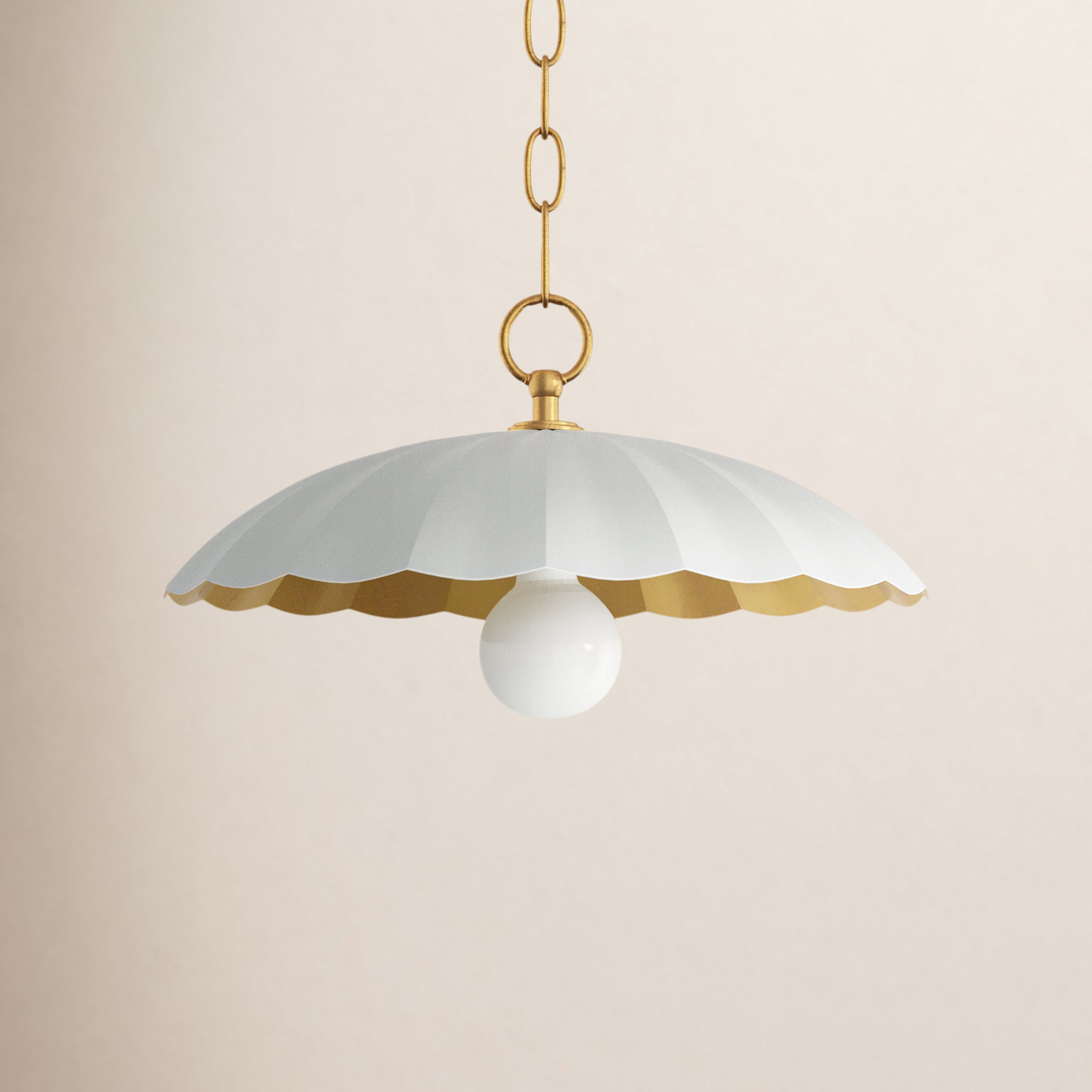 Granduca Single Light Metal Steel Dimmable Pendant, Matte White