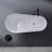 67" x 32" Single Slipper Freestanding Soaking Solid Surface Bathtub With Pedestal Base