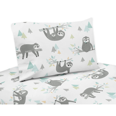 Sloth Animal Print Microfiber Twill Sheet Set