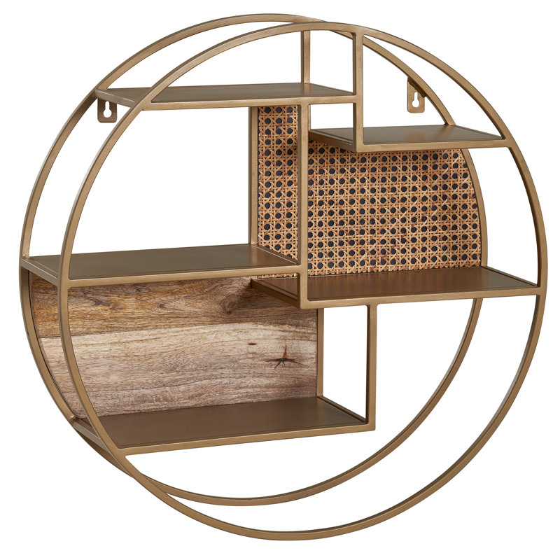 Vanscoy 5 Piece Circle Floating Shelf