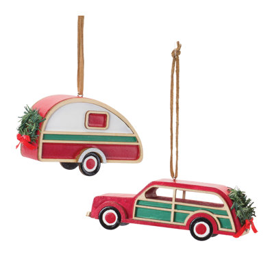 2.25'' Wood Hanging Figurine Ornament