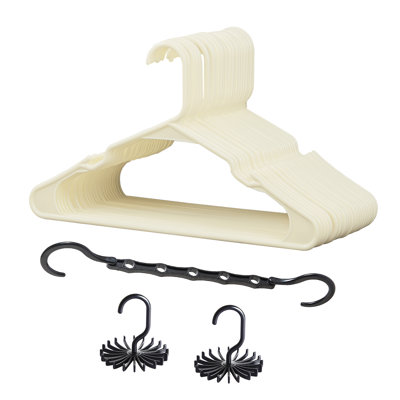 Malieya 25 PACK Plastic Non-Slip Standard Hanger
