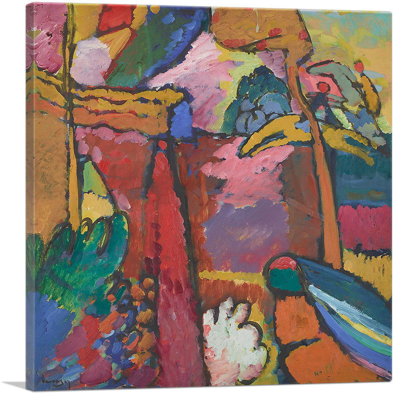 «Study for improvisation V 1910» par Wassily Kandinsky, reproduction sur toile tendue, H 26 po x l 26 po x P 0,75 po