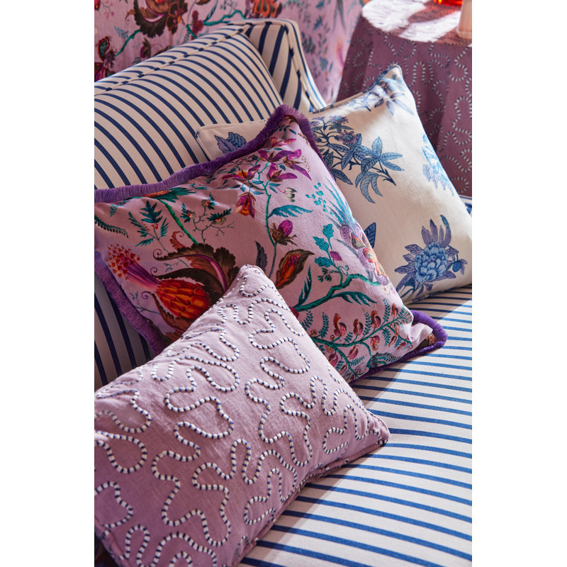 Wonderland Floral Fabric, Amethyst/Lapis/Ruby