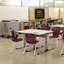 Chaises de classe empilables en plastique avec sièges profilés Shapes Series (ensemble de 4)-36420421-36432801