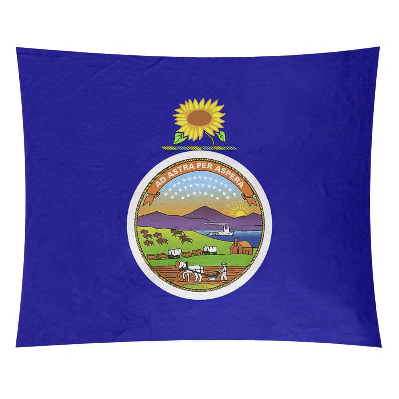 Tapisserie drapeau kansas Enrik, H 27,5 po x l 37,5 po, Intérieur