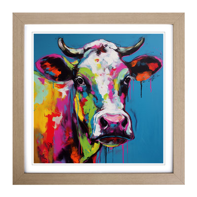 Cow Expressionism - Framed Print