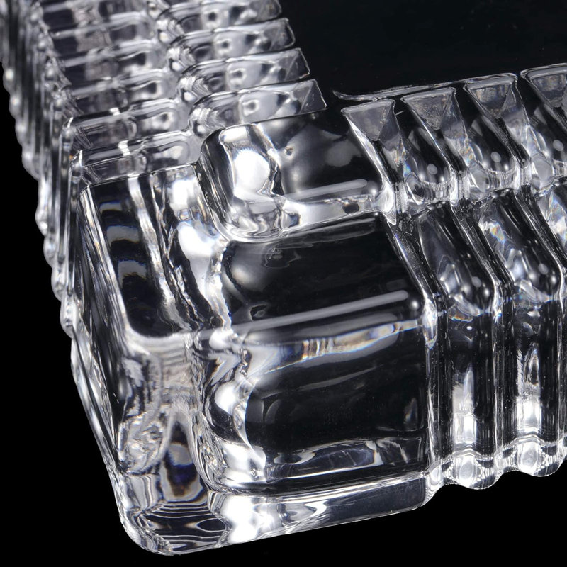 Cendrier carré en verre, cendrier en verre de luxe pour cigares, cigares, bureau, table, restaurant, décoration