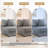Upholstered Light Gray Faux Rabbit Fur Flannel Armless Chair with Pillow Back, Single Chair Module Part For Sectional Sofa-1643568153