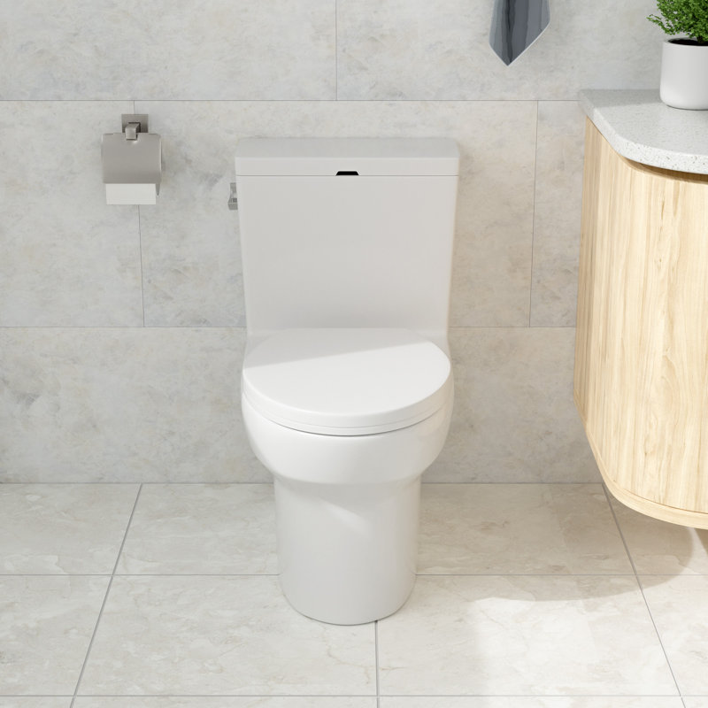 Kichae 1.28 Gallons GPF Elongated Floor Mounted One-Piece Toilet (Seat Included)