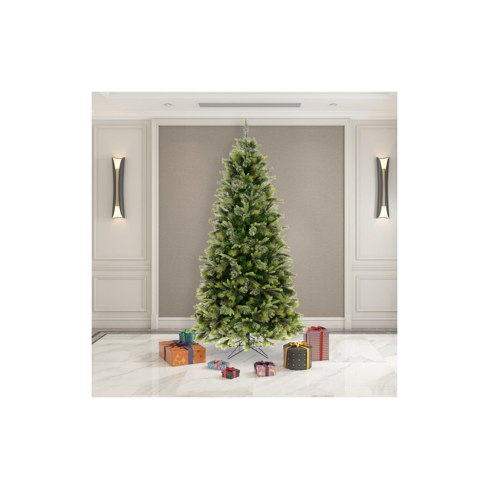 Green Artificial Christmas Tree, 8.5' H, Unlit