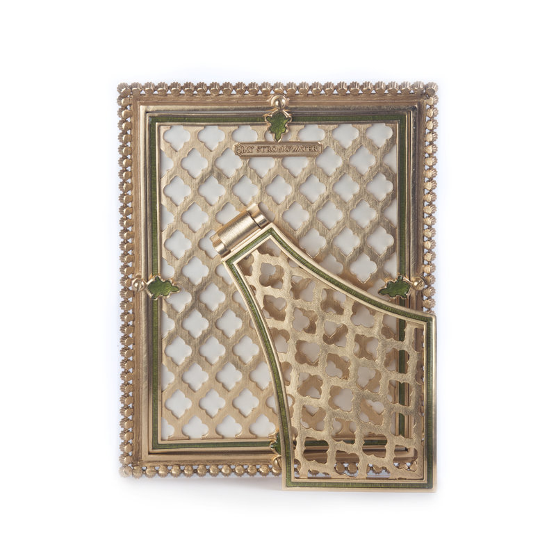 Lucas Metal Picture Frame, Green/Gold, 5" x 7"