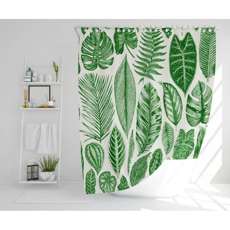 Meleri Polyester Shower Curtain Set, 168cm H x 168cm W