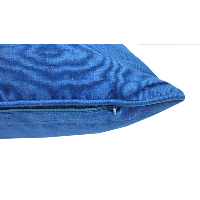  Dupion Silk Throw Pillow, Blue