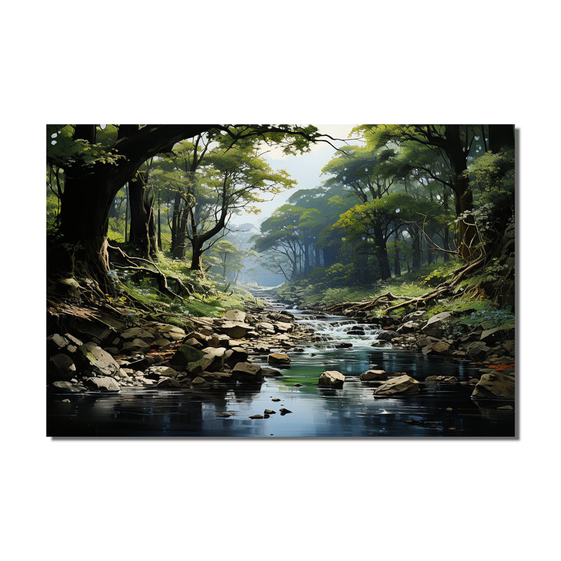 Gentle River par Country Charm Forest - impressions sur toile de paysages