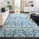 Alessia Floral Ivory/Blue Area Rug