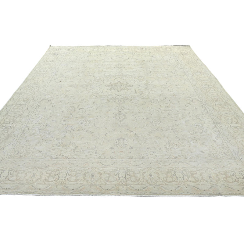 Tapis oriental beige unique 10X13 One-of-a-Kind
