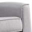 Chaise berçante 34 pouces, structure en bois, lin gris capitonné