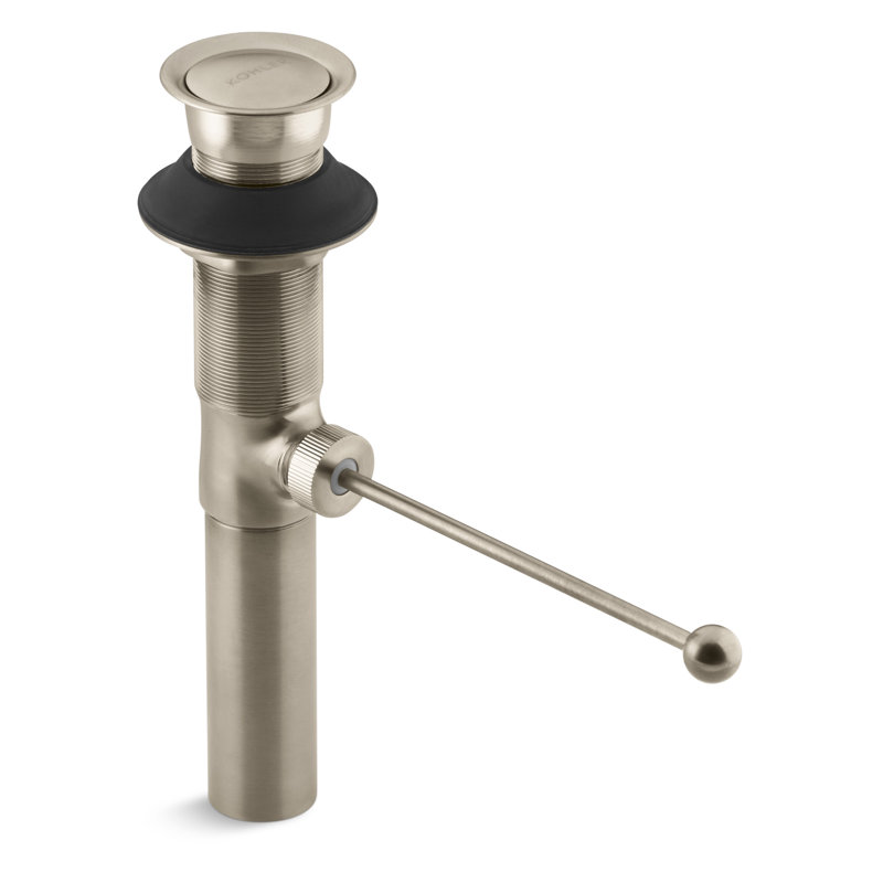 Premier Exposed 1.25" Pop-Up Bathroom Sink Drain With Overflow, Vibrant Brushed Bronze, No