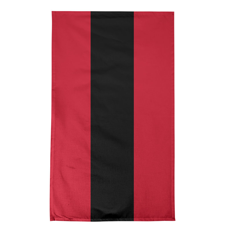 Anaheim Stripe Tea Towel Kitchen Towel, Poly Twill, Red/Black/Red