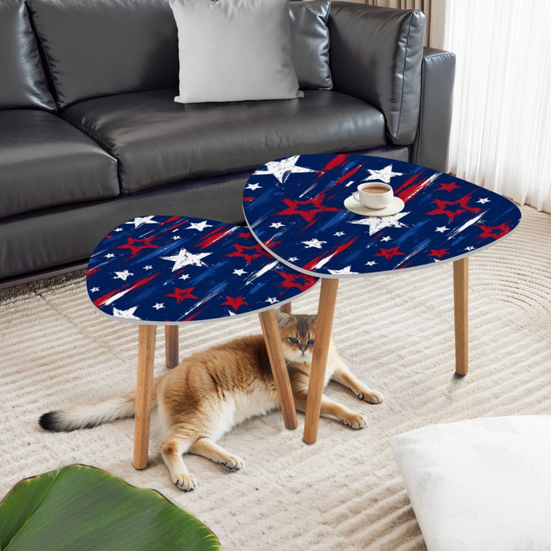 Ensemble de 2 tables basses gigognes Triangle