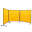 Welding Screen with Frame, 6' 3 Panel Welding Curtain Screens, Flame-Resistant Vinyl Welding Protection Screen on 12 Swivel Wheels (6 Lockable), Moveable & Professional for Workshop-406354452-406354459