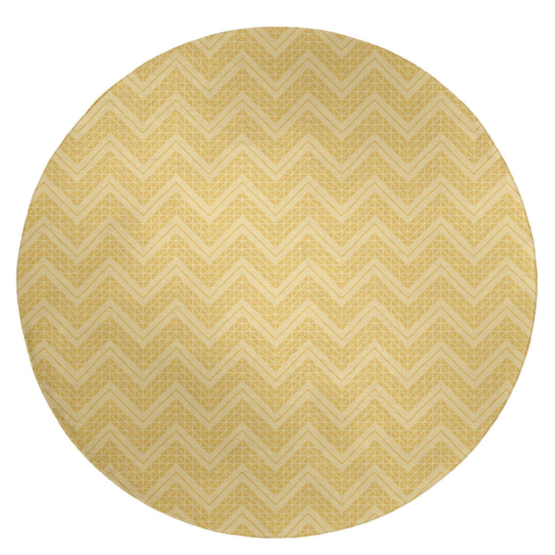 Tapis jaune citron à main culbuté, Rectangle 8 pi x 10 pi
