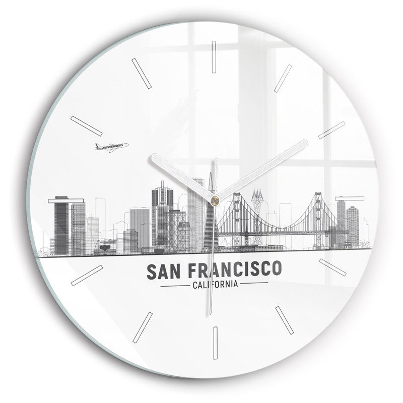 Glass Wall Clock