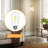 Arched Floor Lamp With Glass Shade, Remote Control And Bulb Included-1580996823